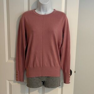 Ann Taylor Factory Pink Crew Neck Sweater